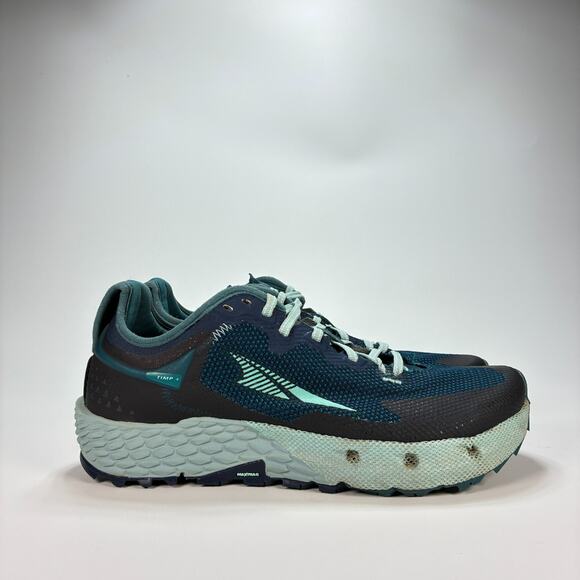 Altra Timp 4 Blue Lace Up Trail Running Shoes Cushioned ALOA548C302 Women Size 9 - Picture 1 of 11